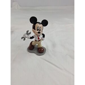 Rare Mickey Mouse Office Tie Khakis Mechanic Wrench 3" PVC Figure Disney J143